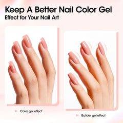 GELLEN nude pink builder gel showing natural color for versatile design