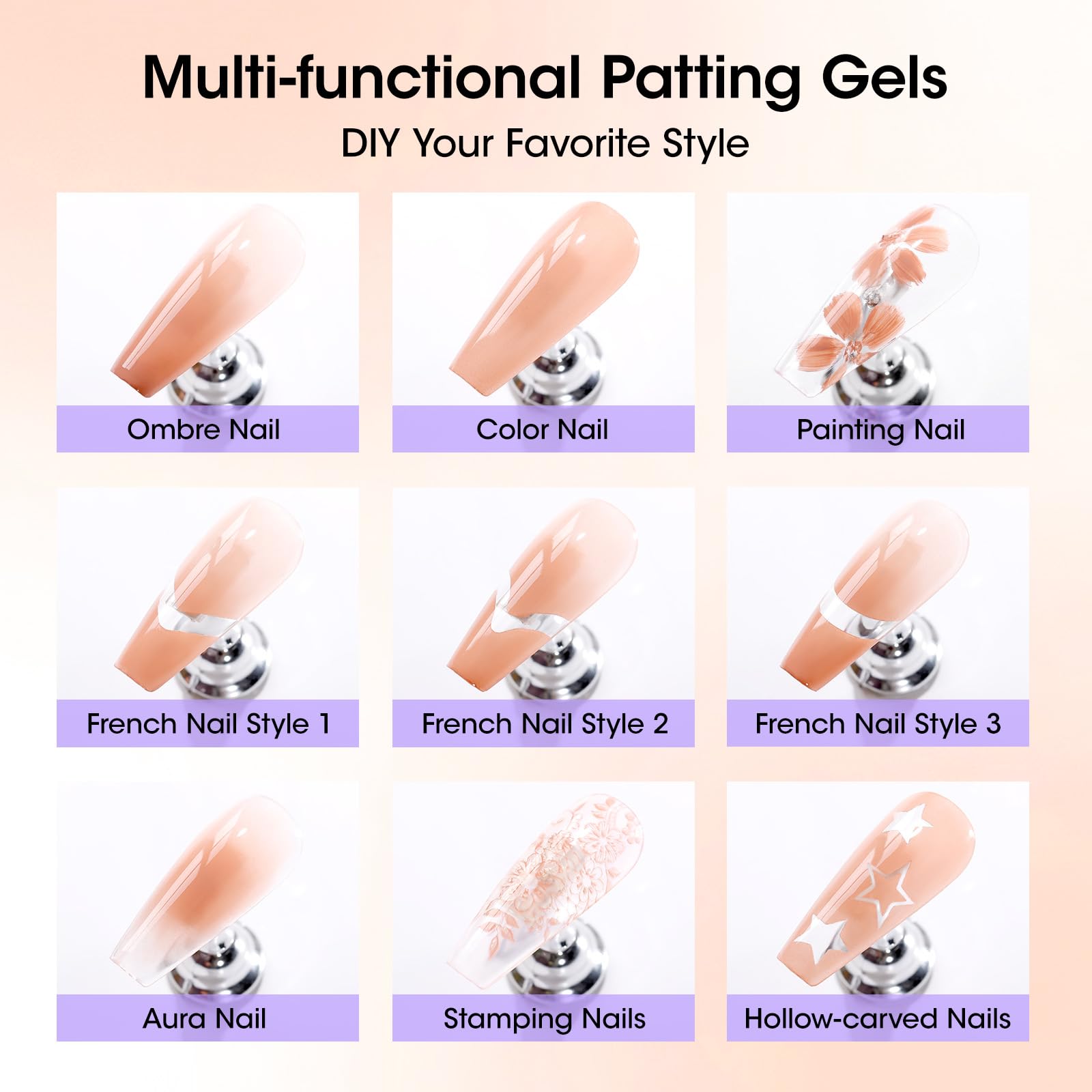 GELLEN French guide line helps clean, professional manicure.