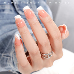 GELLEN nude 752 shade pairs with French tips for timeless style.