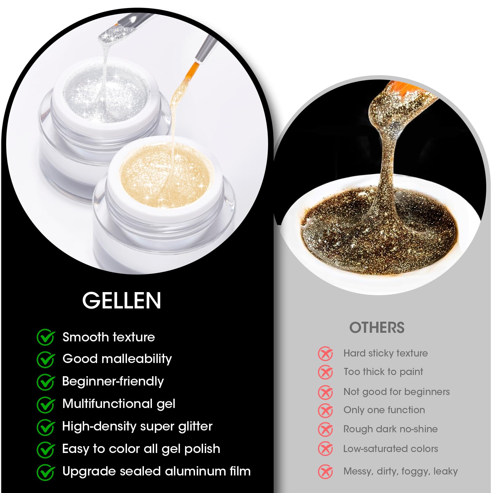 GELLEN Floral nail design gel for delicate patterns and accents