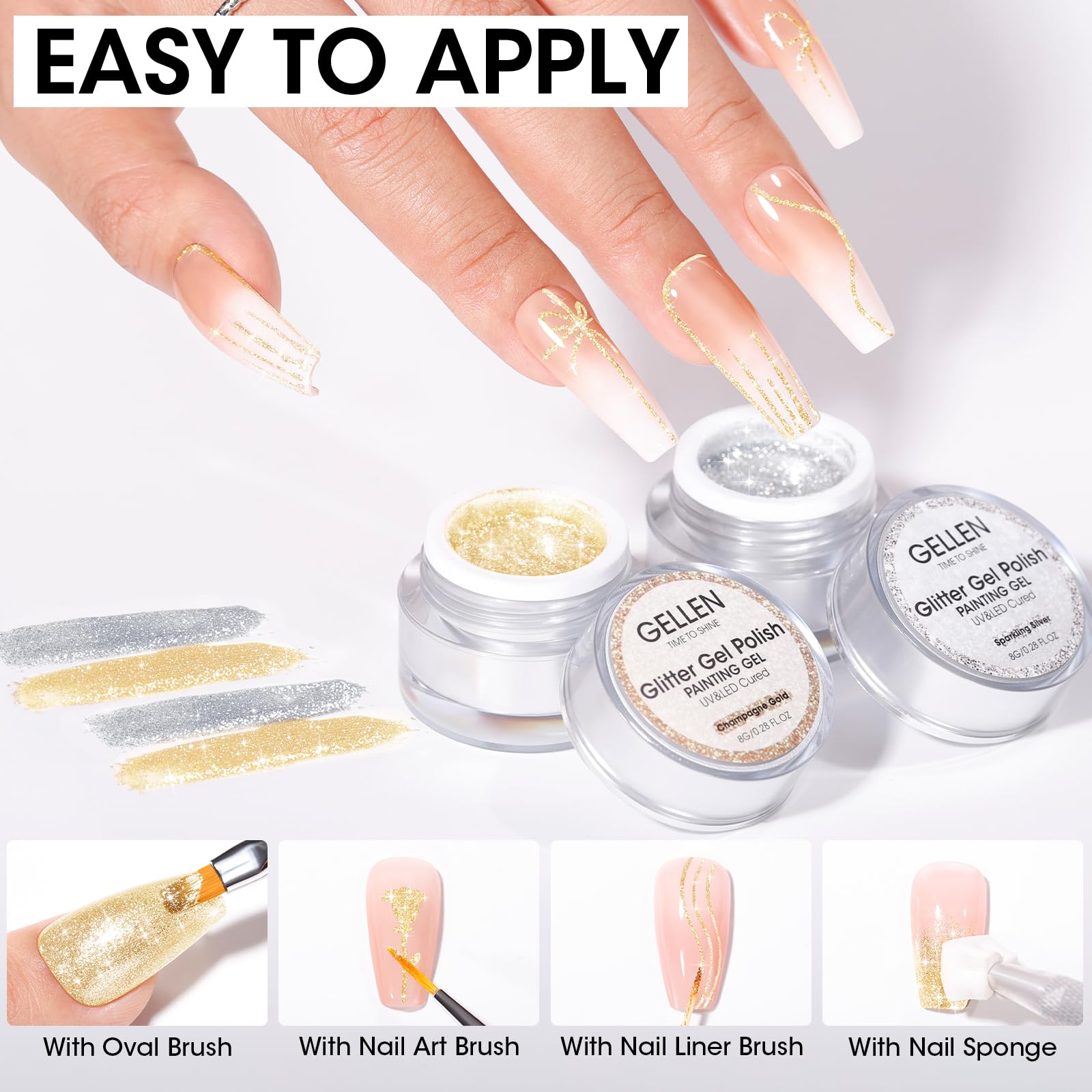 GELLEN French nail design gel for clean and crisp manicures