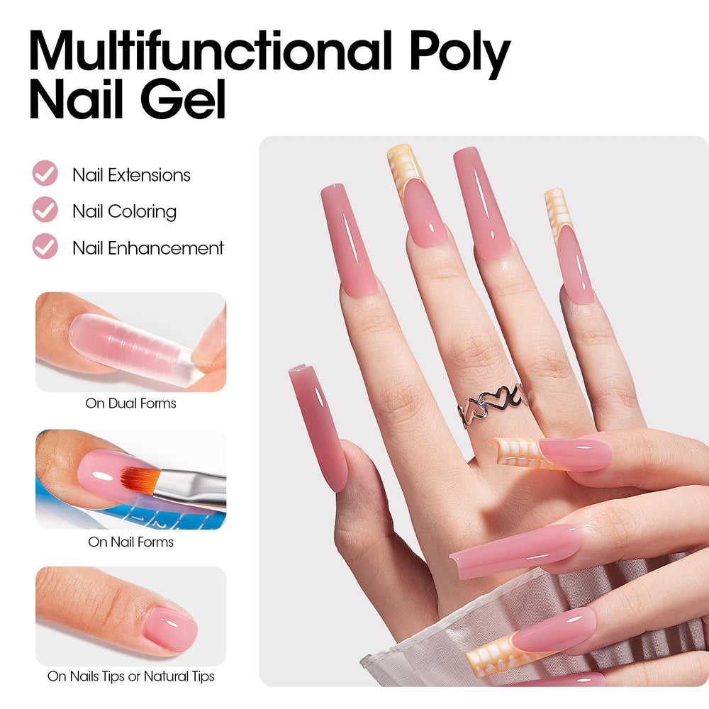 GELLEN poly gel enables 3D nail art and textured designs