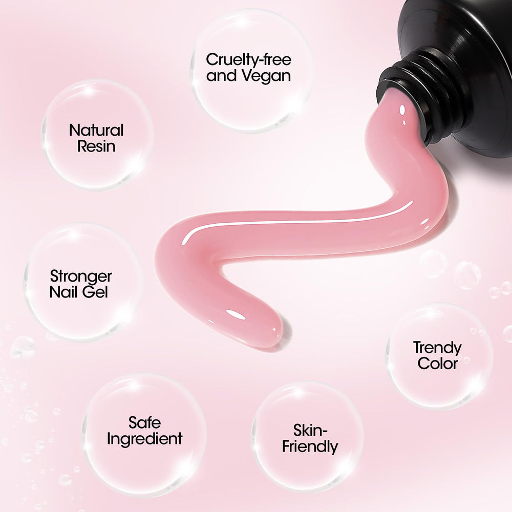 GELLEN poly gel cures quickly under lamp in about 60 seconds