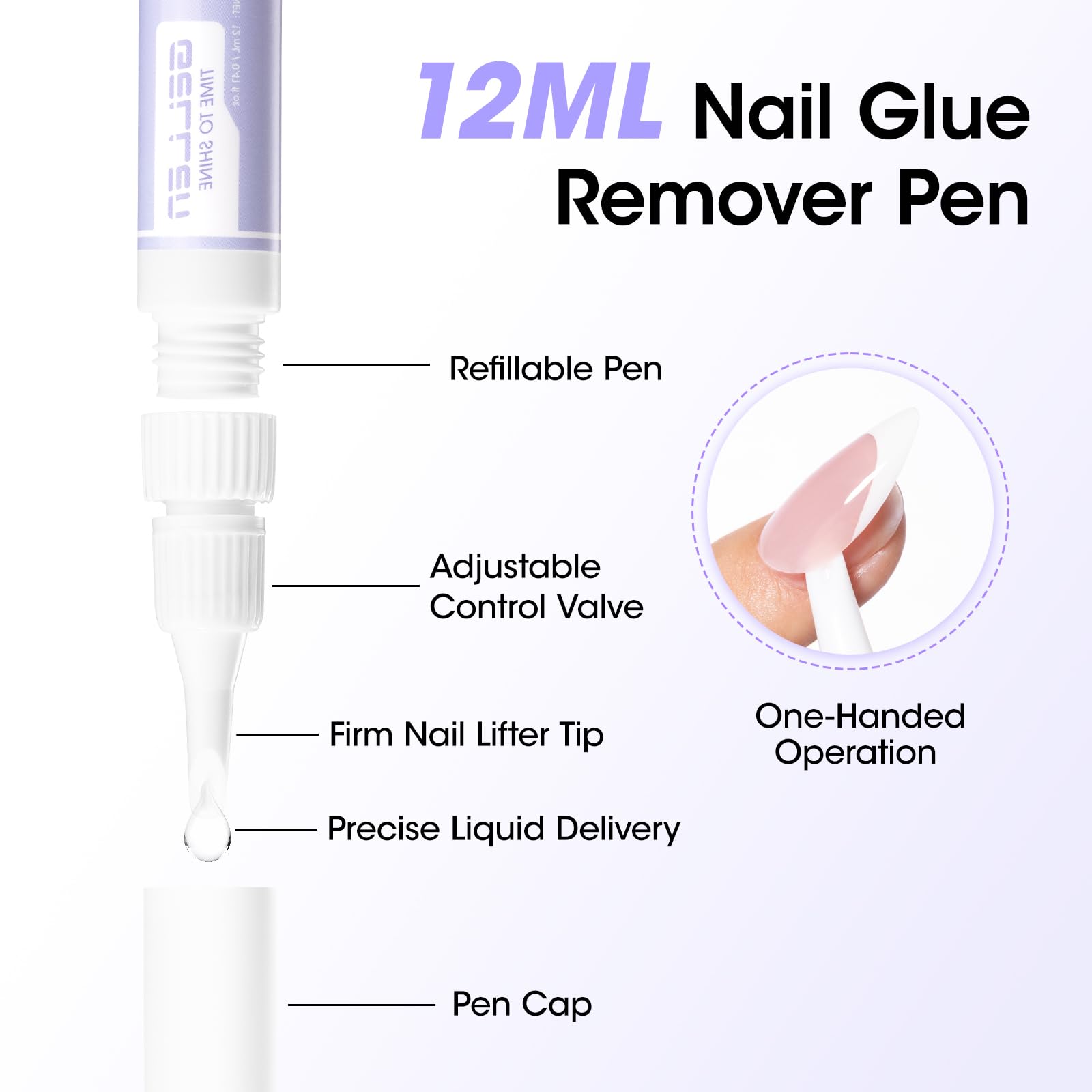 GELLEN press-on nails application closeup showing smooth bonding