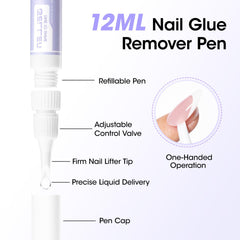 GELLEN press-on nails application closeup showing smooth bonding