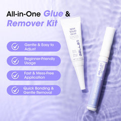GELLEN semi-solid nail glue bubble-free texture for seamless press-ons