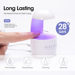 Feels durable manicure with long-lasting hold of glue gel