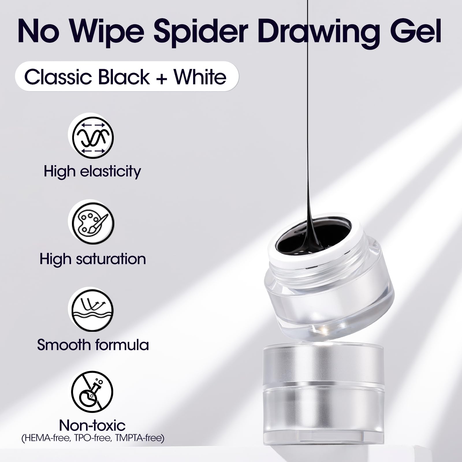 GELLEN Spider Gel elastic formula enables precise one-stroke line work.