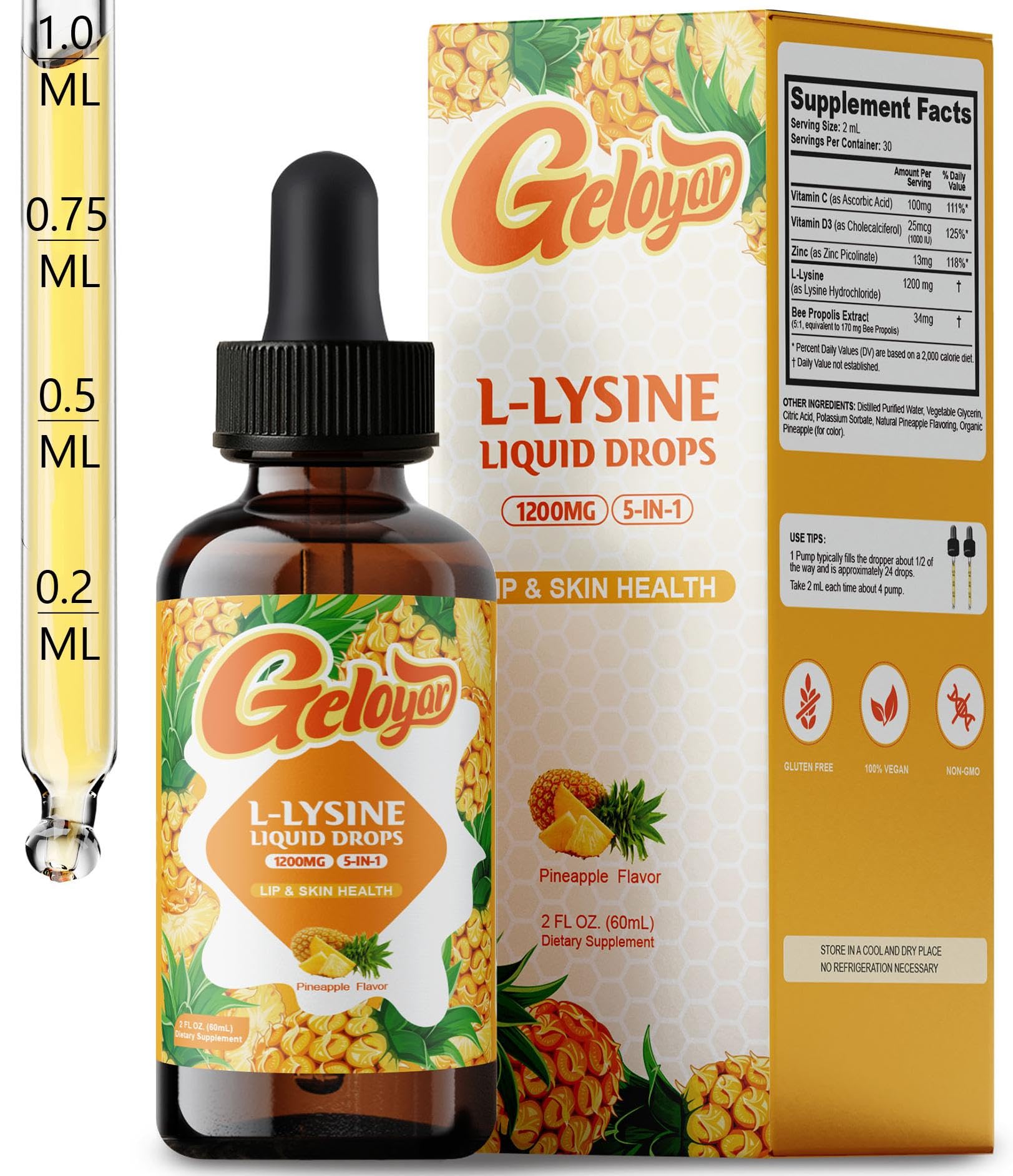 People using Geloyar L-Lysine drops for kids and women