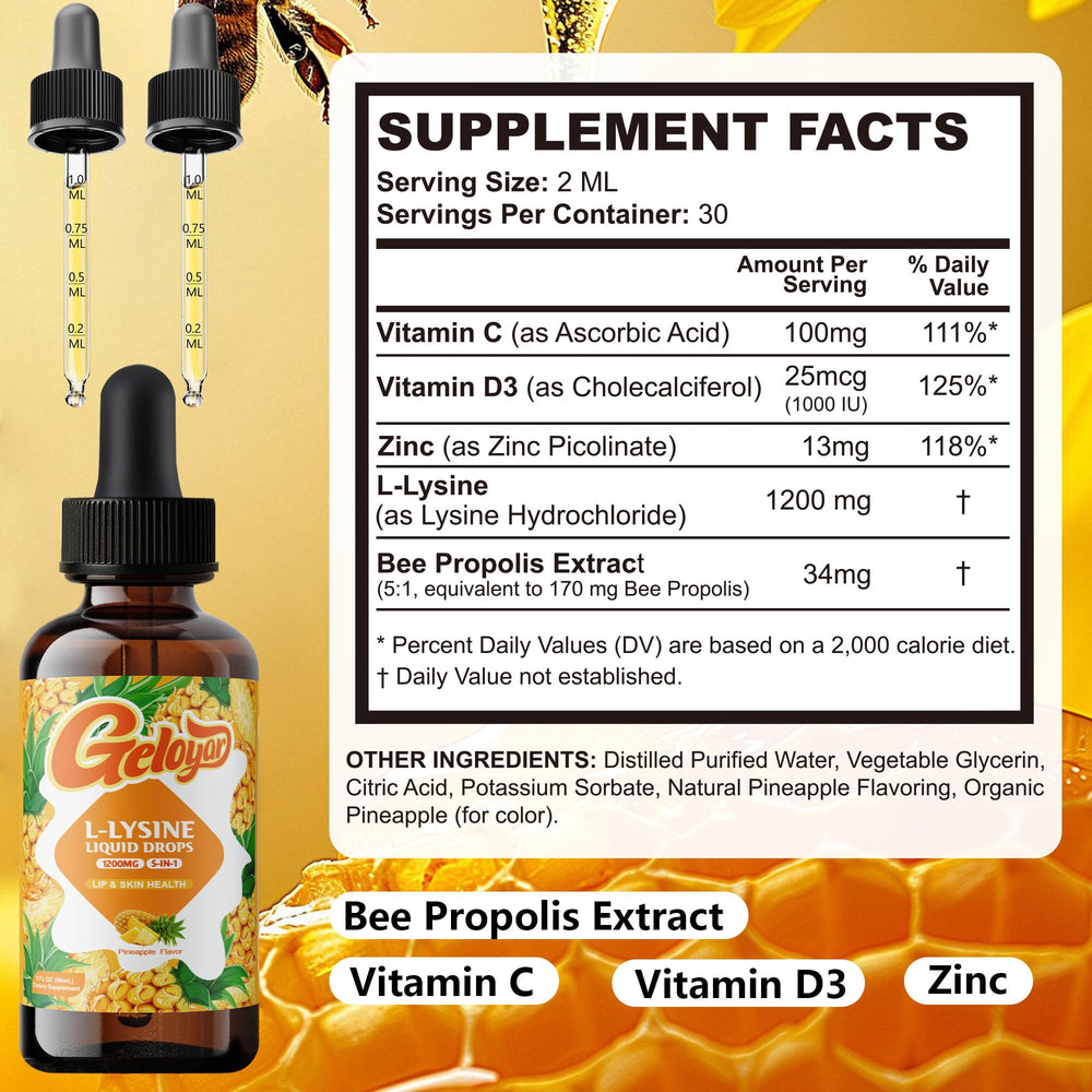 Zinc picolinate ingredient image for Geloyar Lysine drops