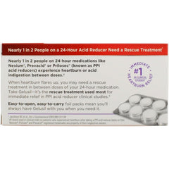 Gelusil bottle label emphasizing antacid and gas relief features.
