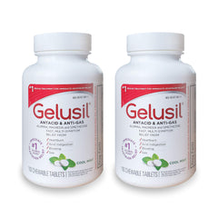 Gelusil mint chewable tablets close-up offering quick heartburn relief.