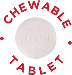 Gelusil packaging on shelf signaling convenient on-hand relief.