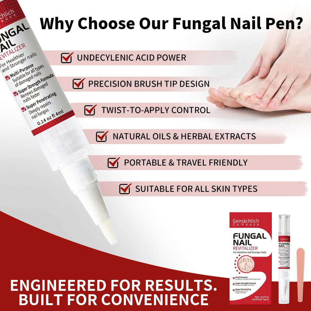 Gemächlich ZuHause Tea Tree Oil nail pen close-up with natural scent and targeted application.