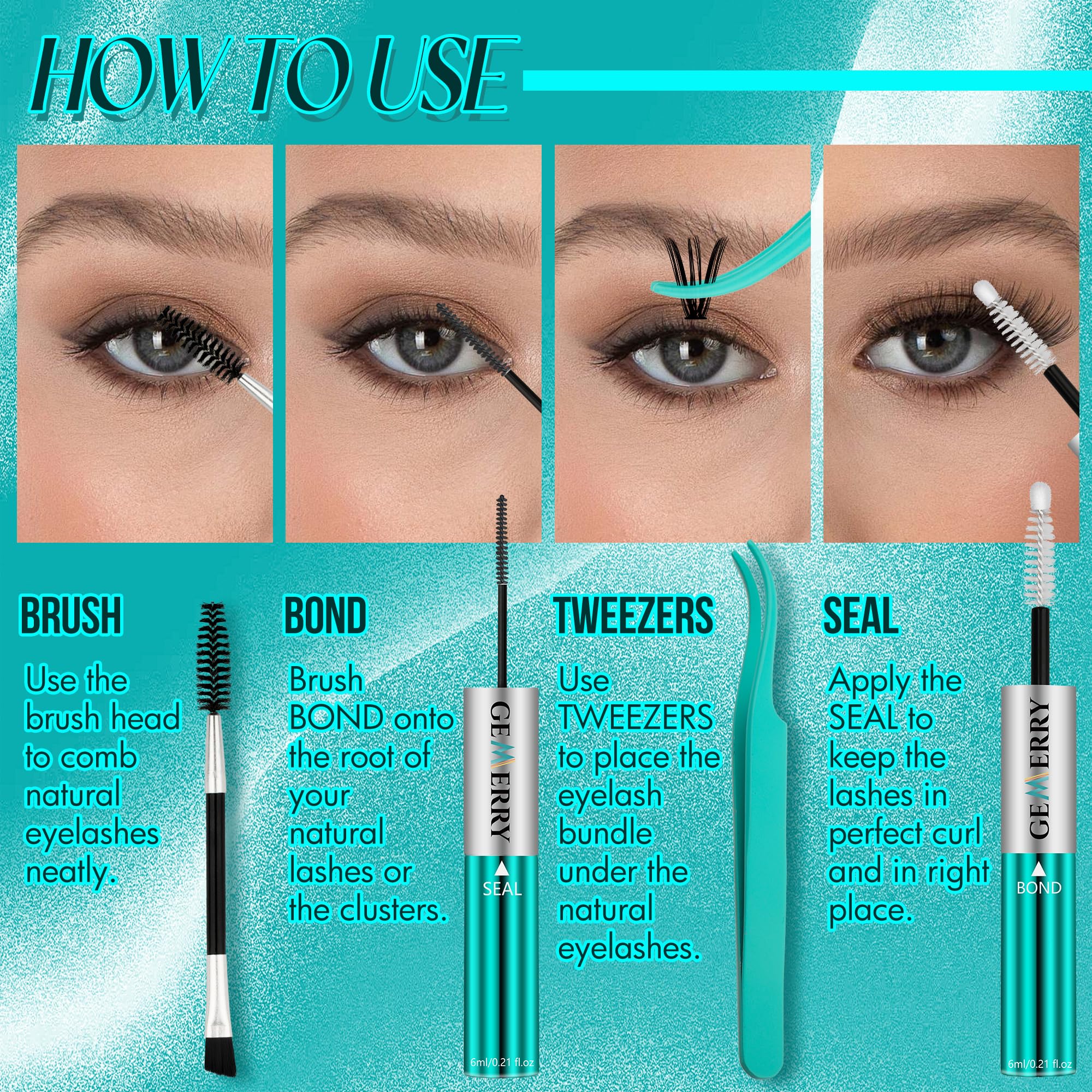 GEMERRY ergonomic lash tweezers boost control during cluster placement