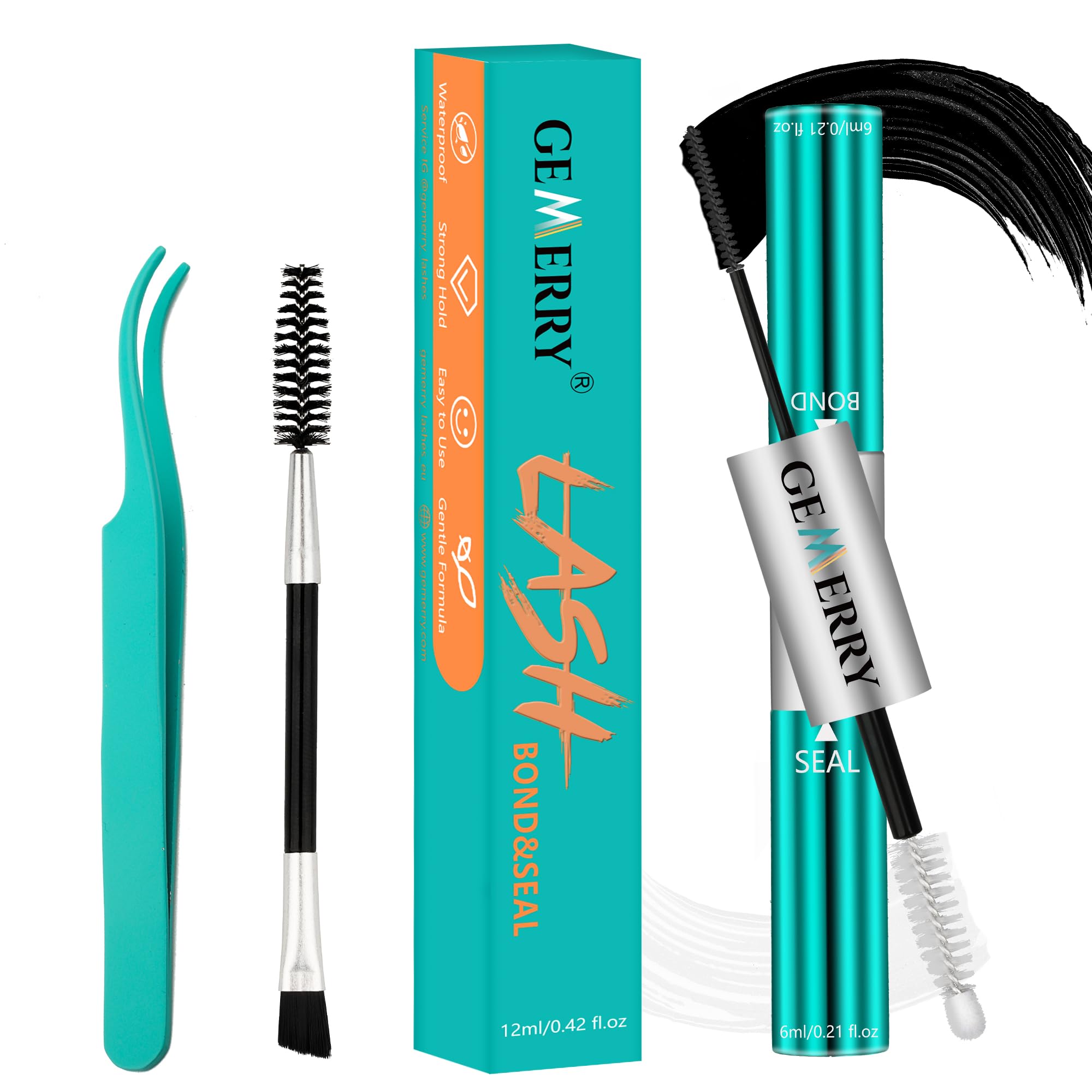 GEMERRY Lash Bond and Seal 2-in-1 bottle for long-lasting wear and easy application