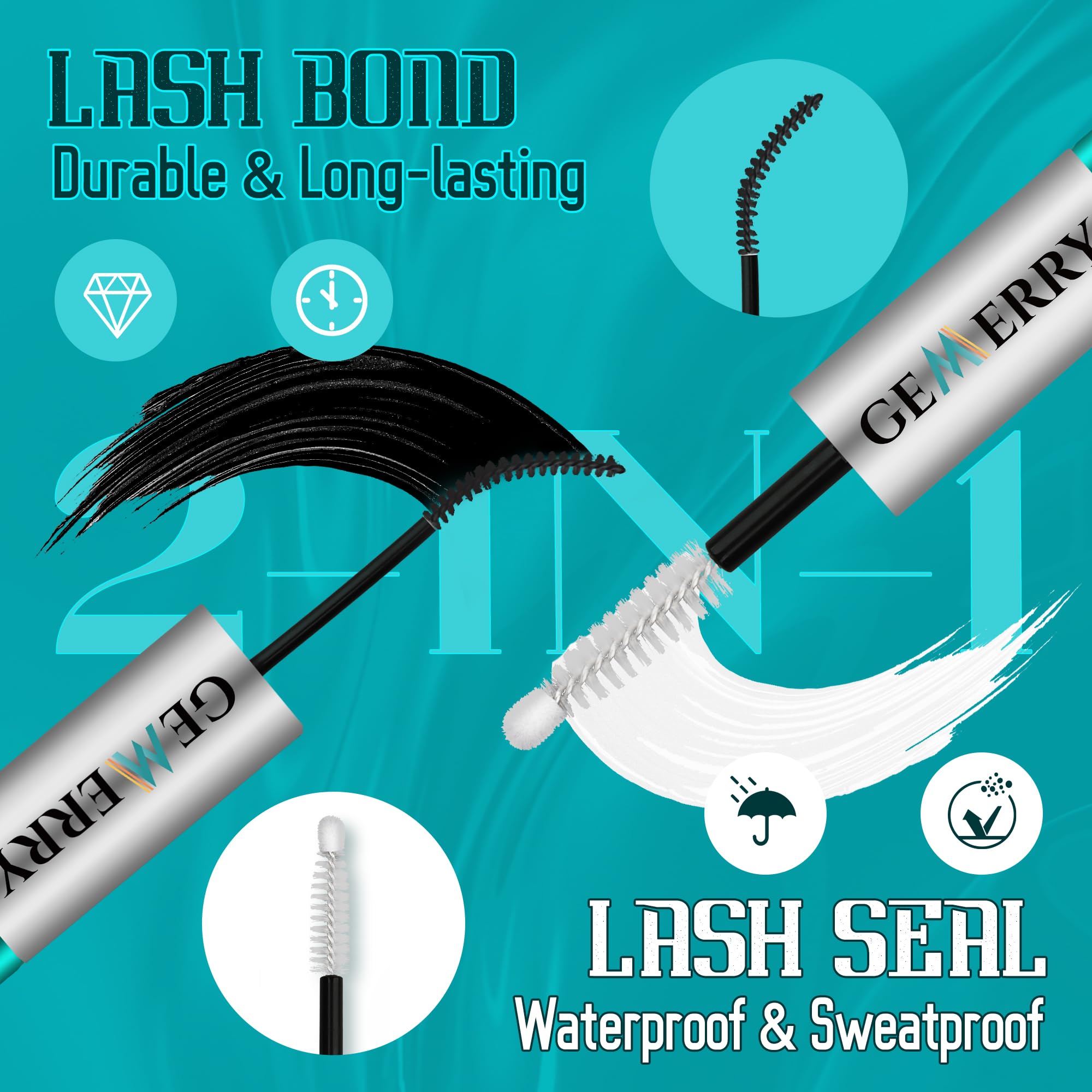 GEMERRY Precision lash tweezers aiding precise cluster placement