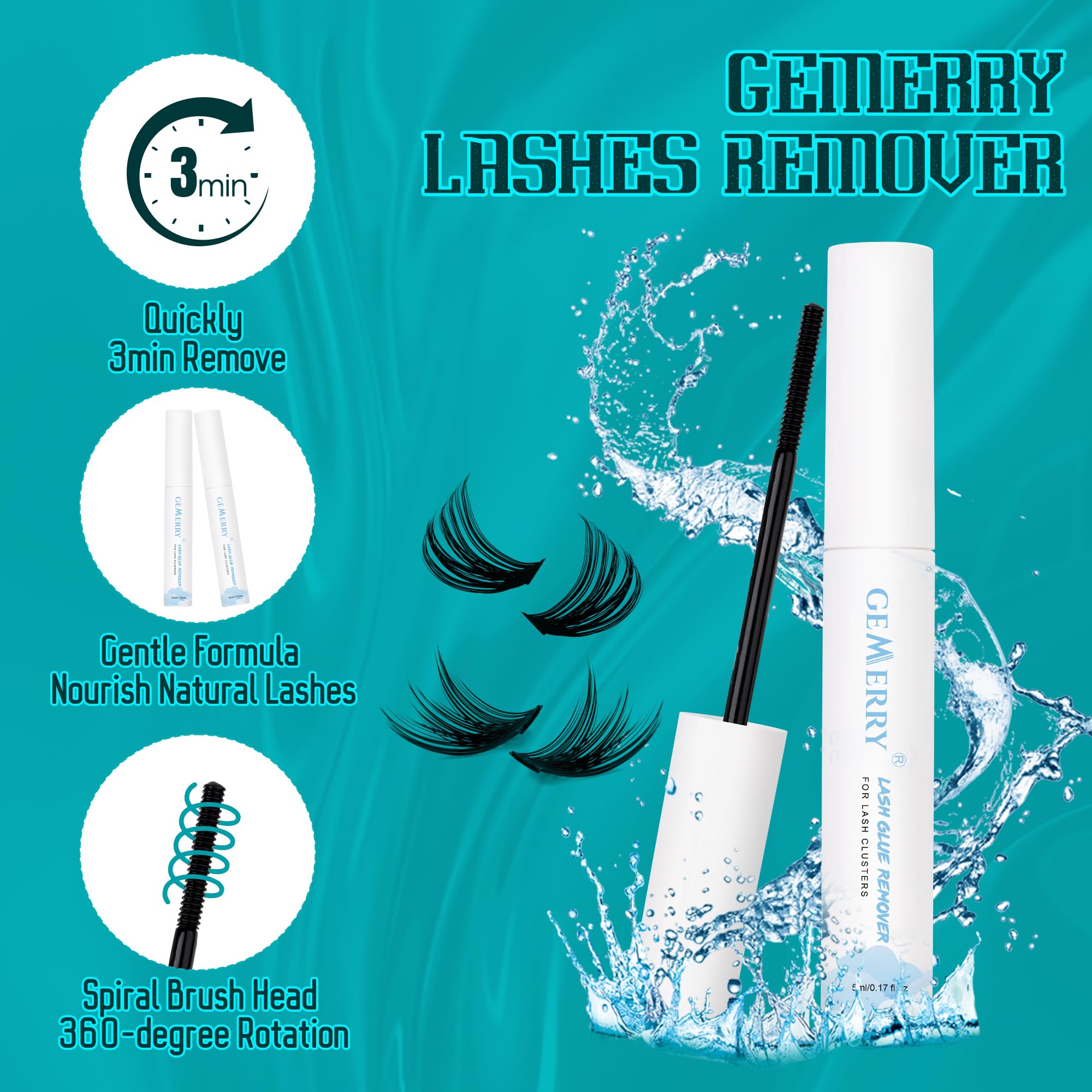 GEMERRY Waterproof lash adhesive in action for daily wear