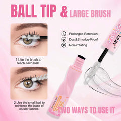 GEMERRY waterproof seal demonstrating secure hold on lash clusters