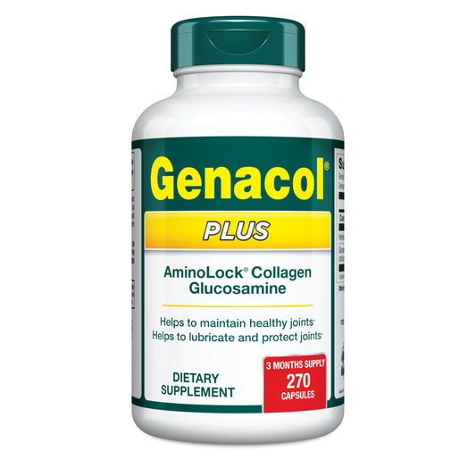 Genacol Glucosamine and Collagen Joint Supplement bottle labeled 270 capsules