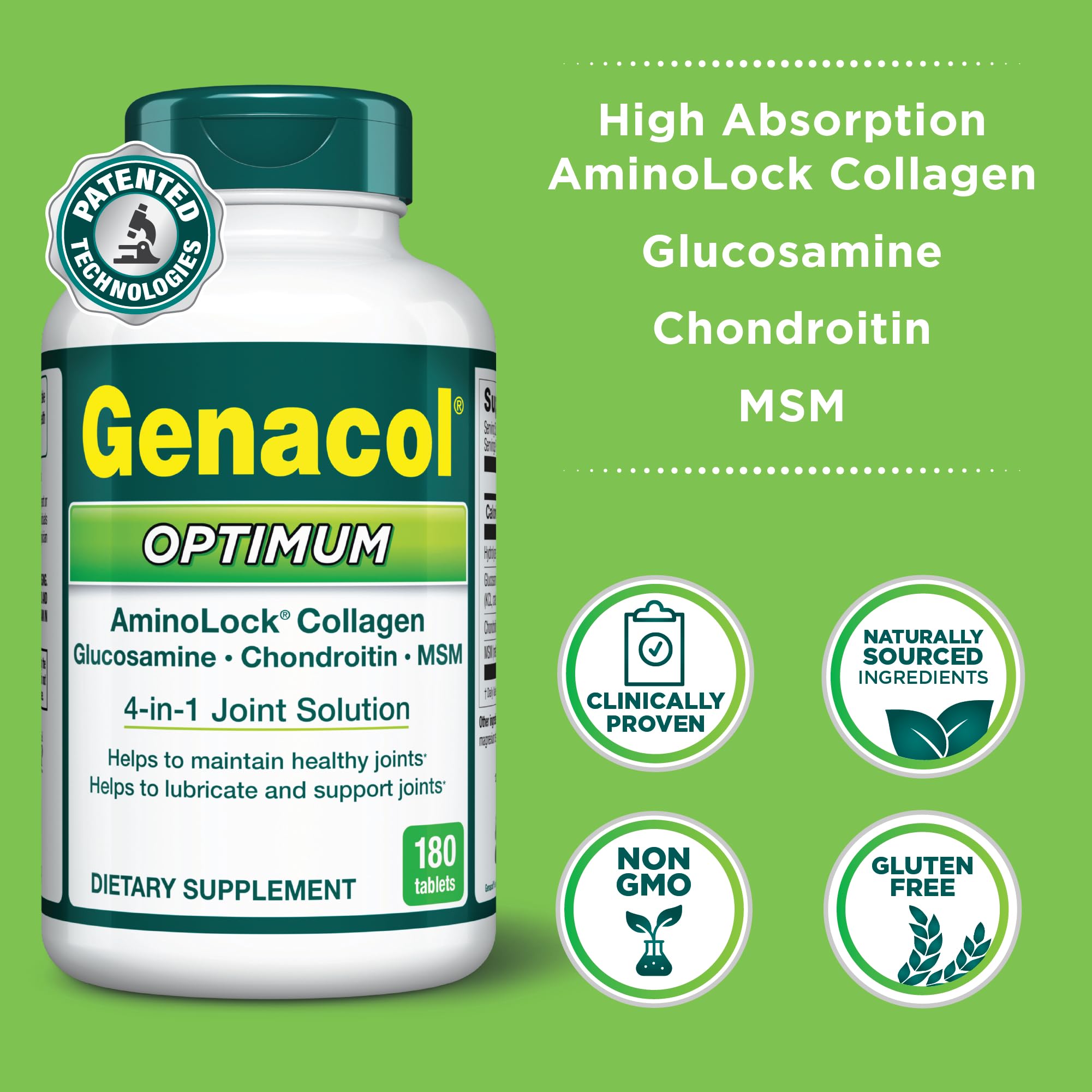 Genacol Optimum AminoLock collagen close-up highlighting absorption