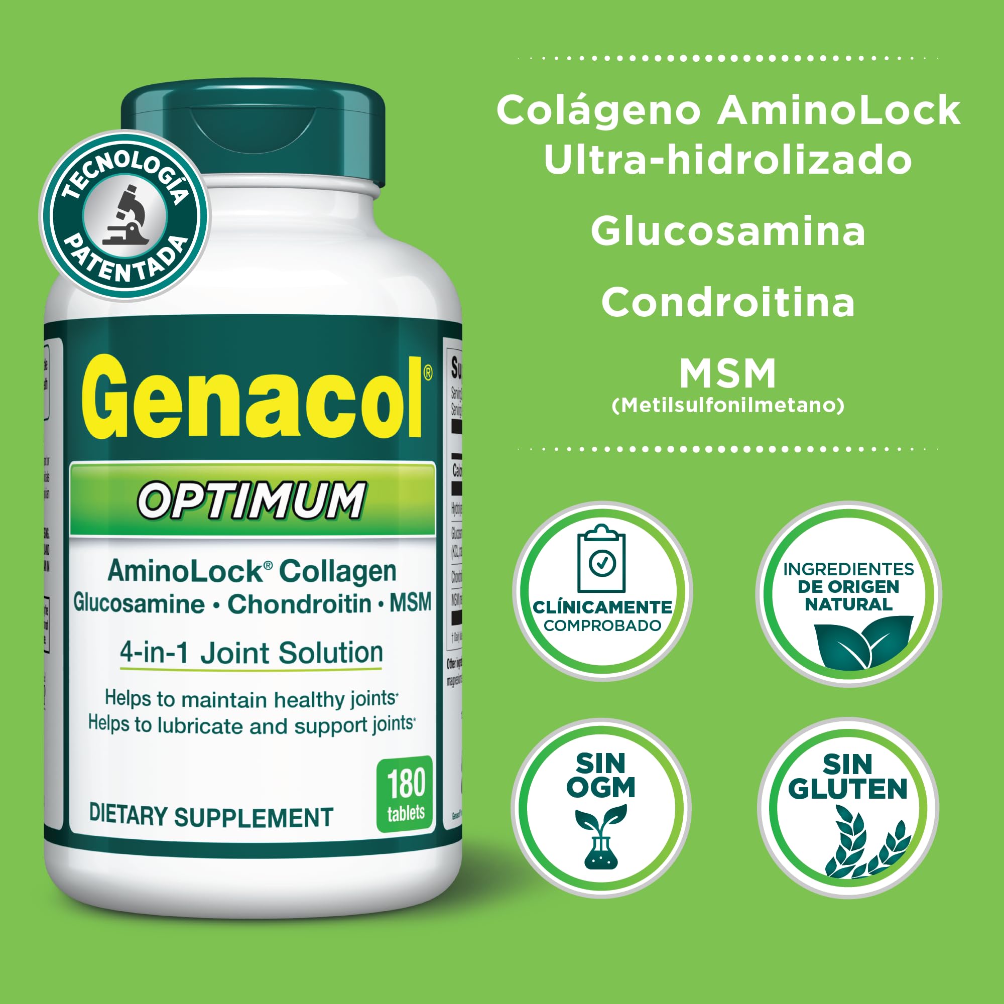 Genacol Optimum 180-count bottle front