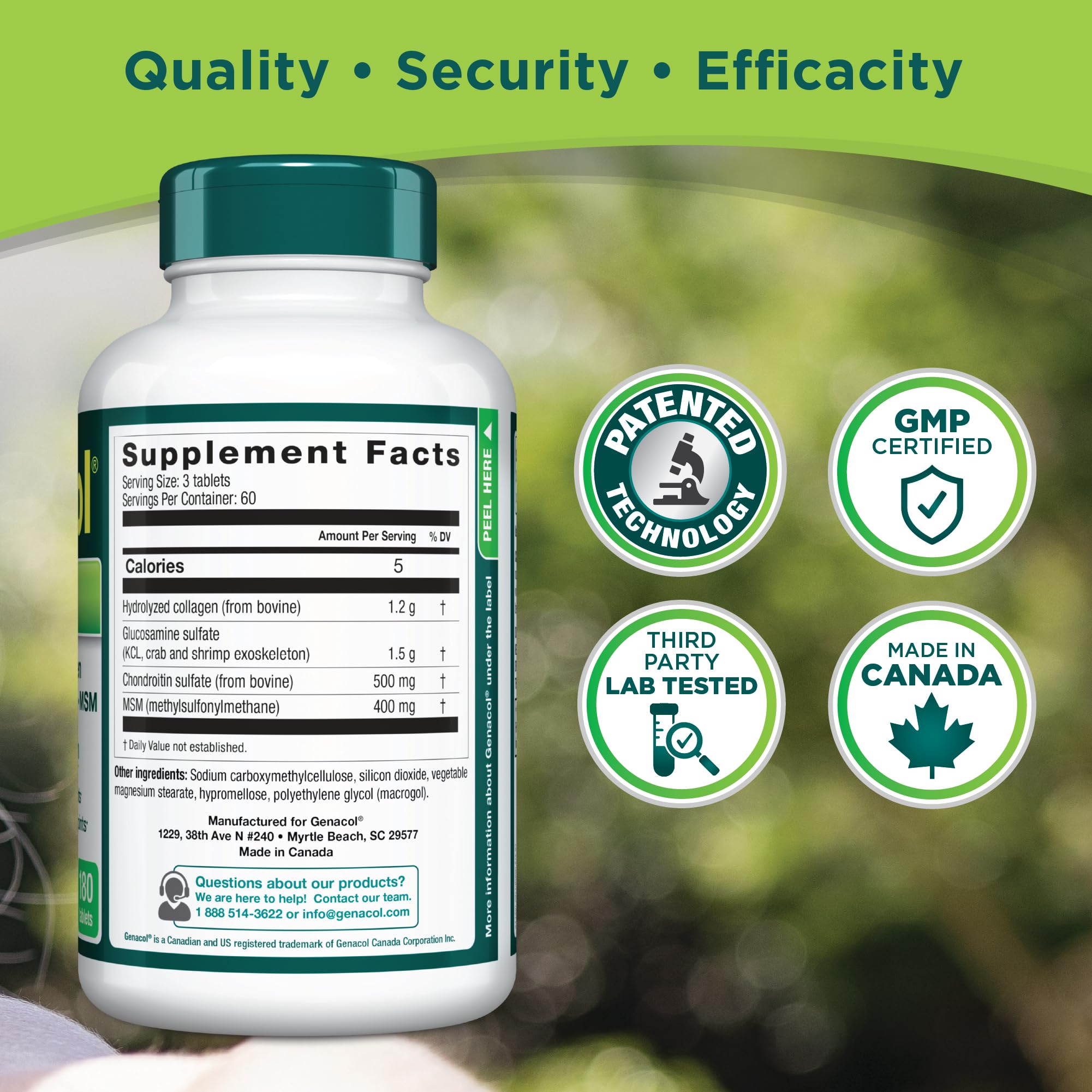 Natural collagen-based joint support ingredients
