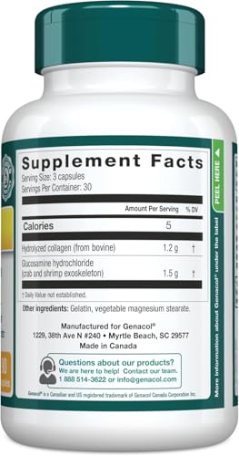 Ultra-hydrolyzed collagen peptides and glucosamine ingredients