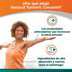 Packaging for Genacol Turmeric Curcumin bottle