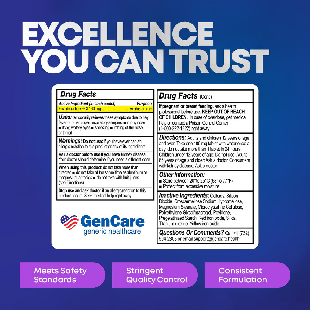 GenCare insert mock-up promotes daylong comfort during allergy season.