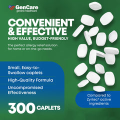 GenCare Cetirizine bottle on desk, ready for family use