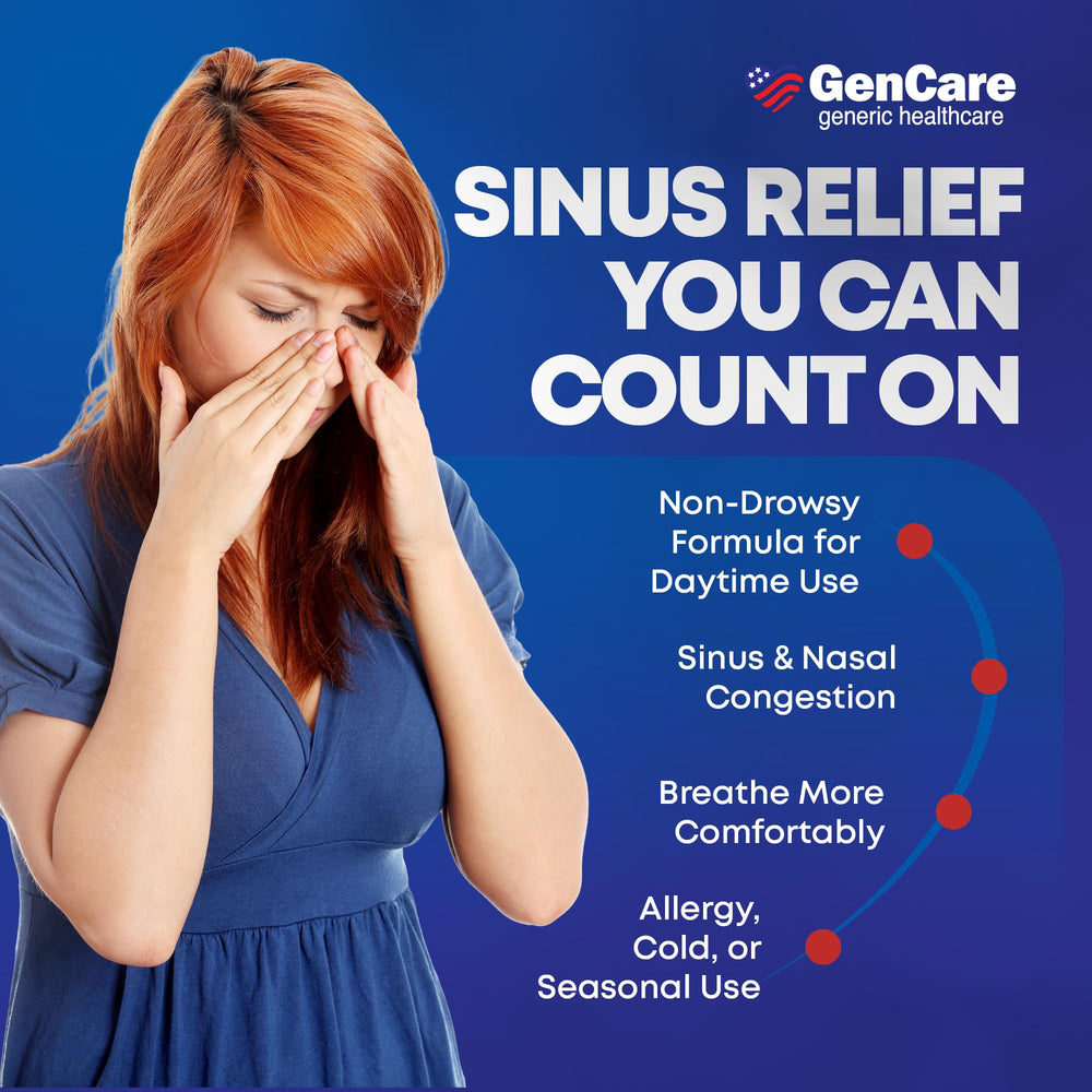 GenCare packaging compares to Sudafed PE for informed shopping decisions.