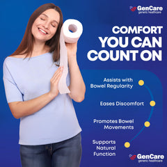 GenCare Senna family packaging emphasizes safe, accessible laxative for adults and kids