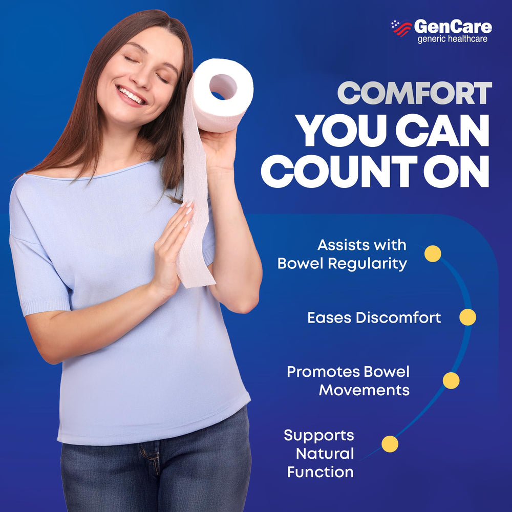 GenCare Senna natural sennosides plant illustration emphasizing plant-based ingredients