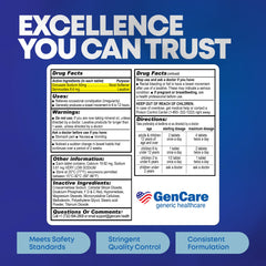 GenCare Senna-S bottle and glass scene implies overnight digestion ease.