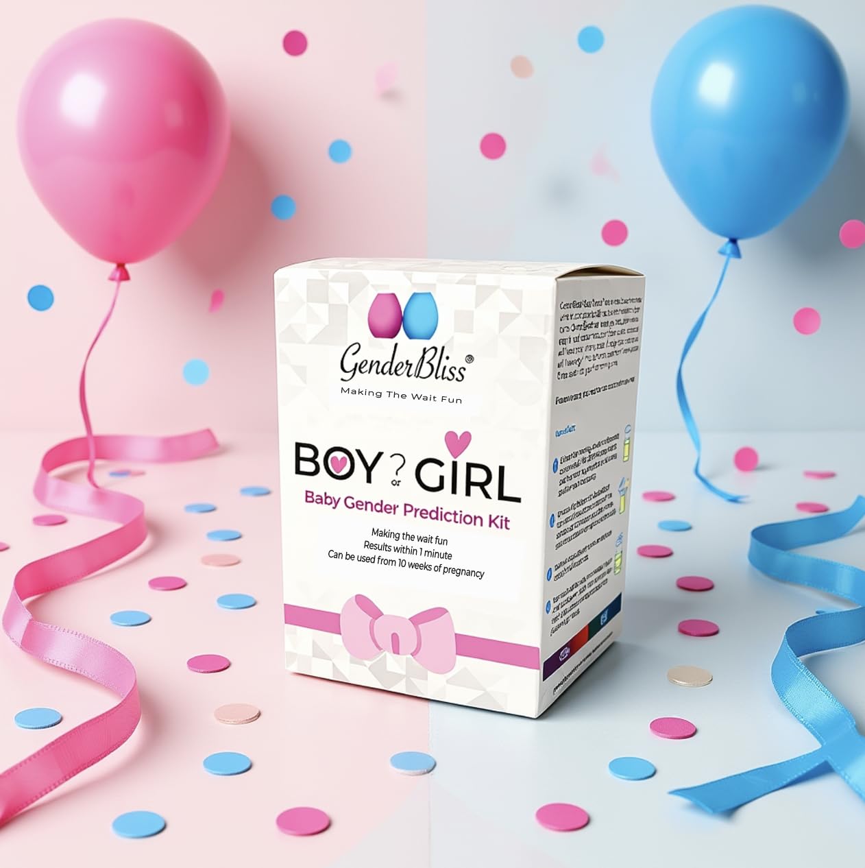 Measuring cup and test component from GenderBliss kit