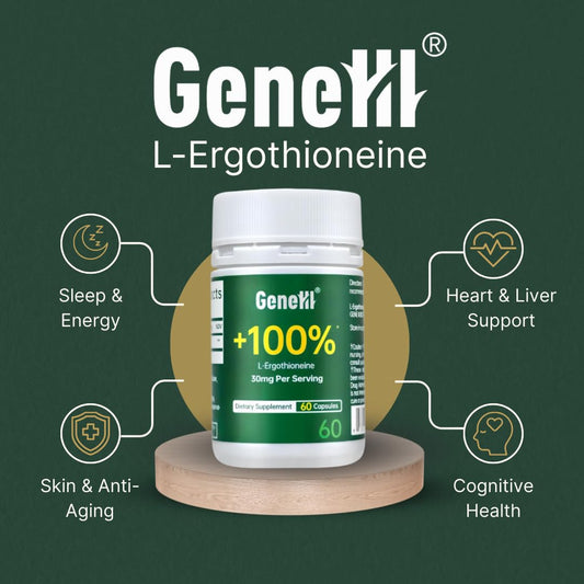 GeneIII Ergothioneine bottle and packaging