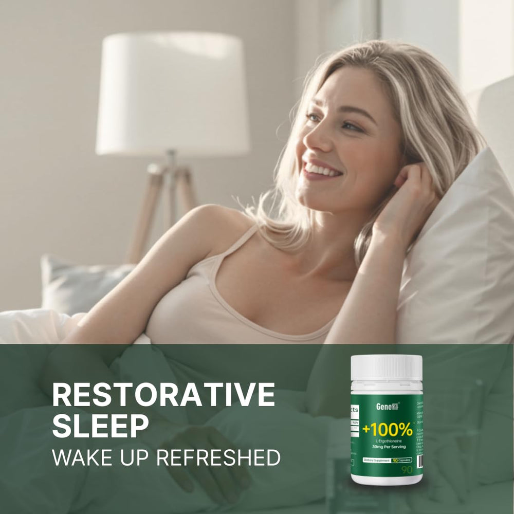 GENEIII ergothioneine capsule-packaging image emphasizing quality