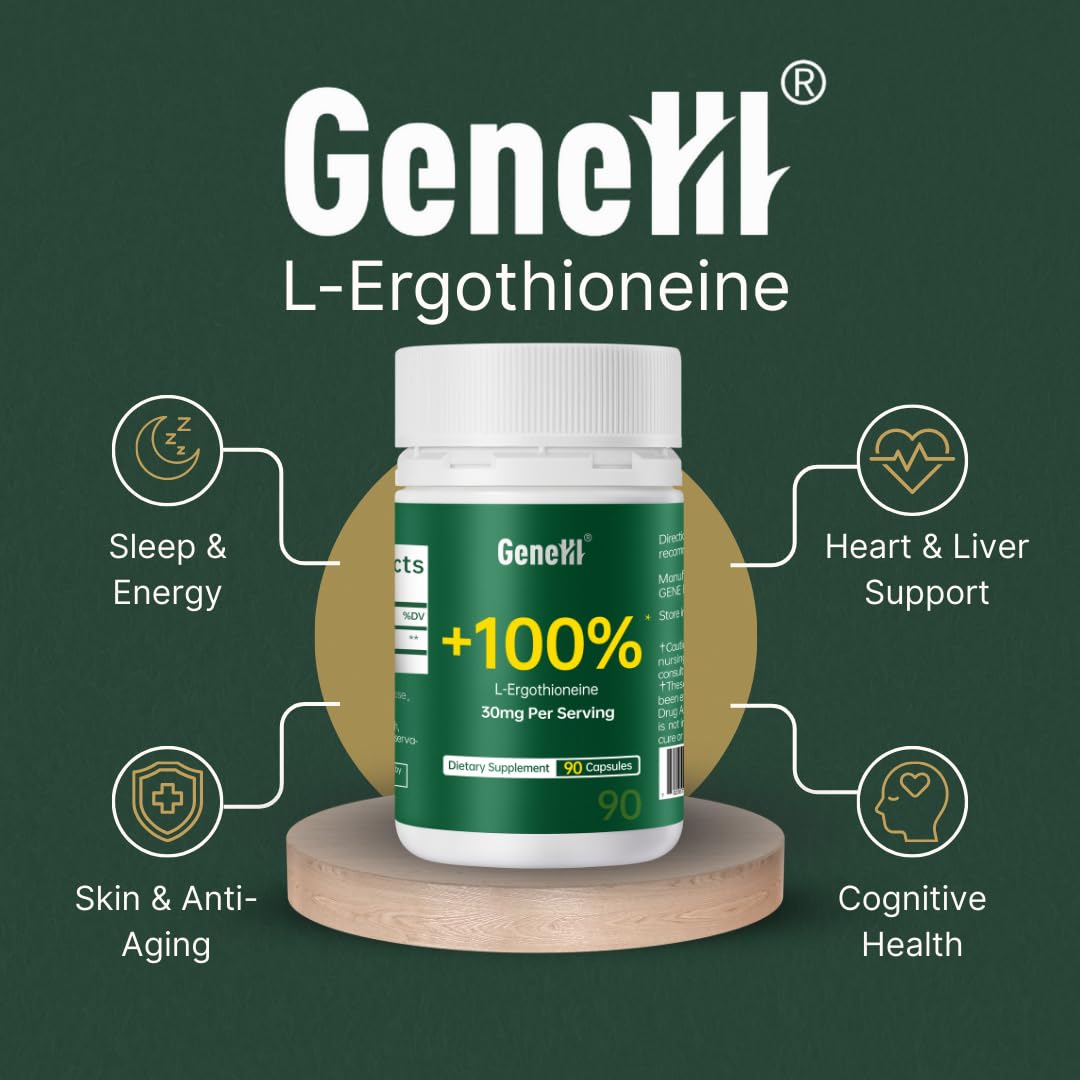 Close-up of GENEIII Ergothioneine capsule