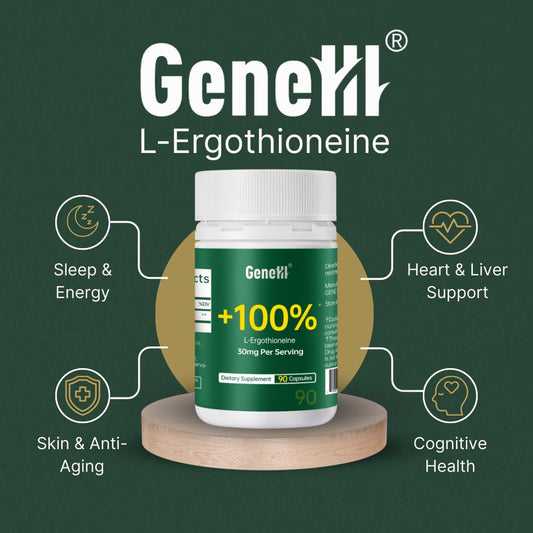 Close-up of GENEIII Ergothioneine capsule