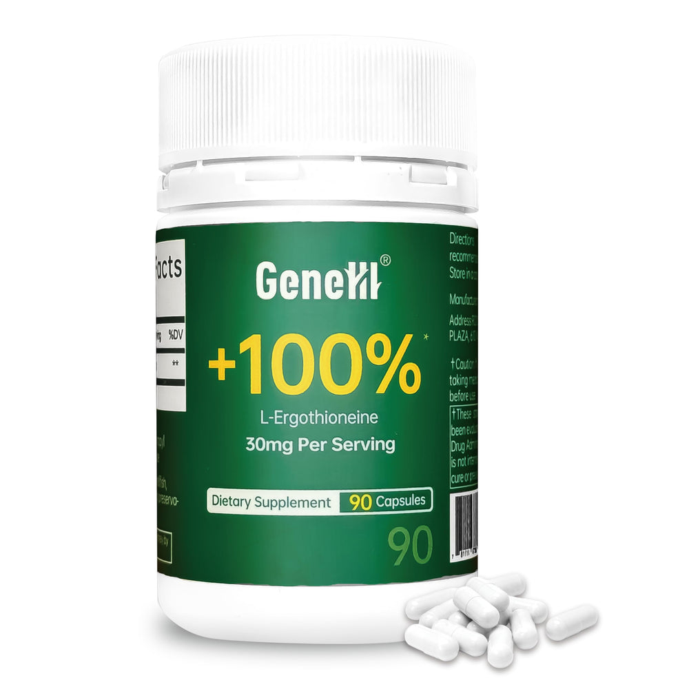 GENEIII ergothioneine usage scene with person taking supplement