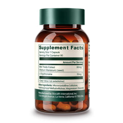 Close-up of GENEIII bottle showing 30 mg ergothioneine information