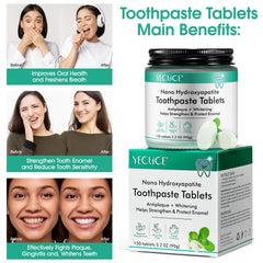 Enamel protection and fresh breath from toothpaste tablets
