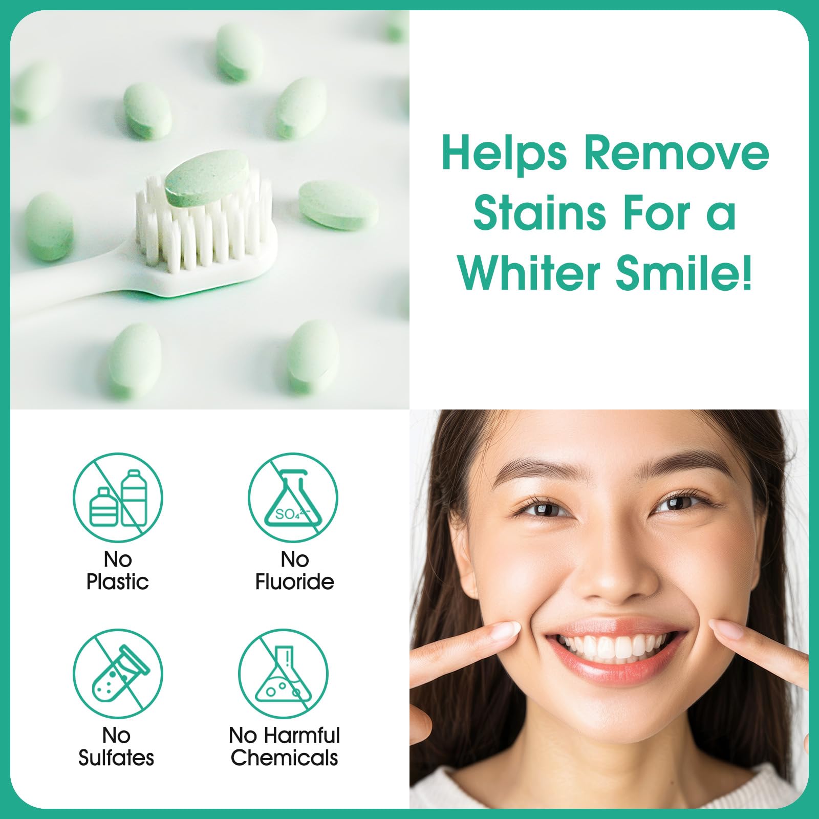 Travel-friendly toothpaste tablets with no liquids