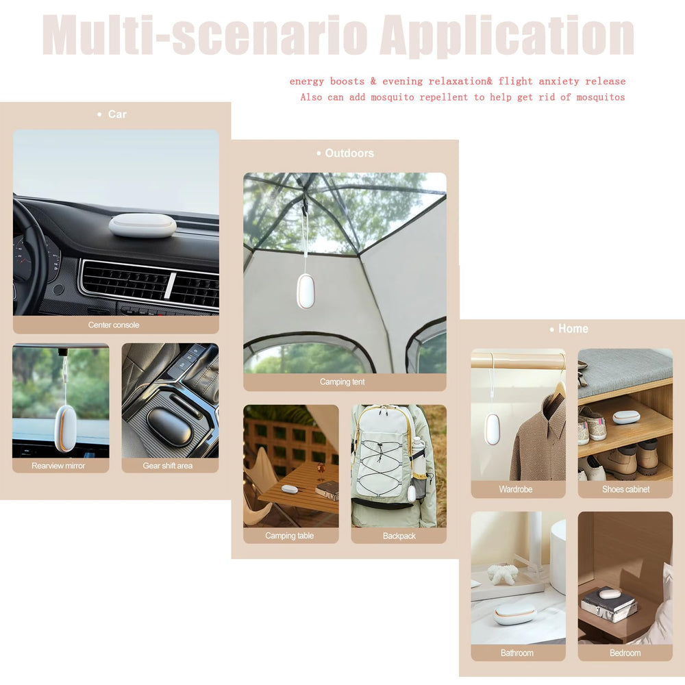 Generic diffuser with blue ambient light ideal for midnight desk or car ambiance