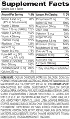 Front packaging of Generic Equate 50+ multivitamin 400 Ct