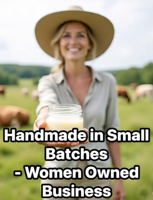Generic grass-fed tallow ingredients list emphasizes natural, vitamin-rich skincare.