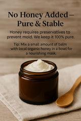 Generic hand applying whipped tallow balm to moisturize dry hands.