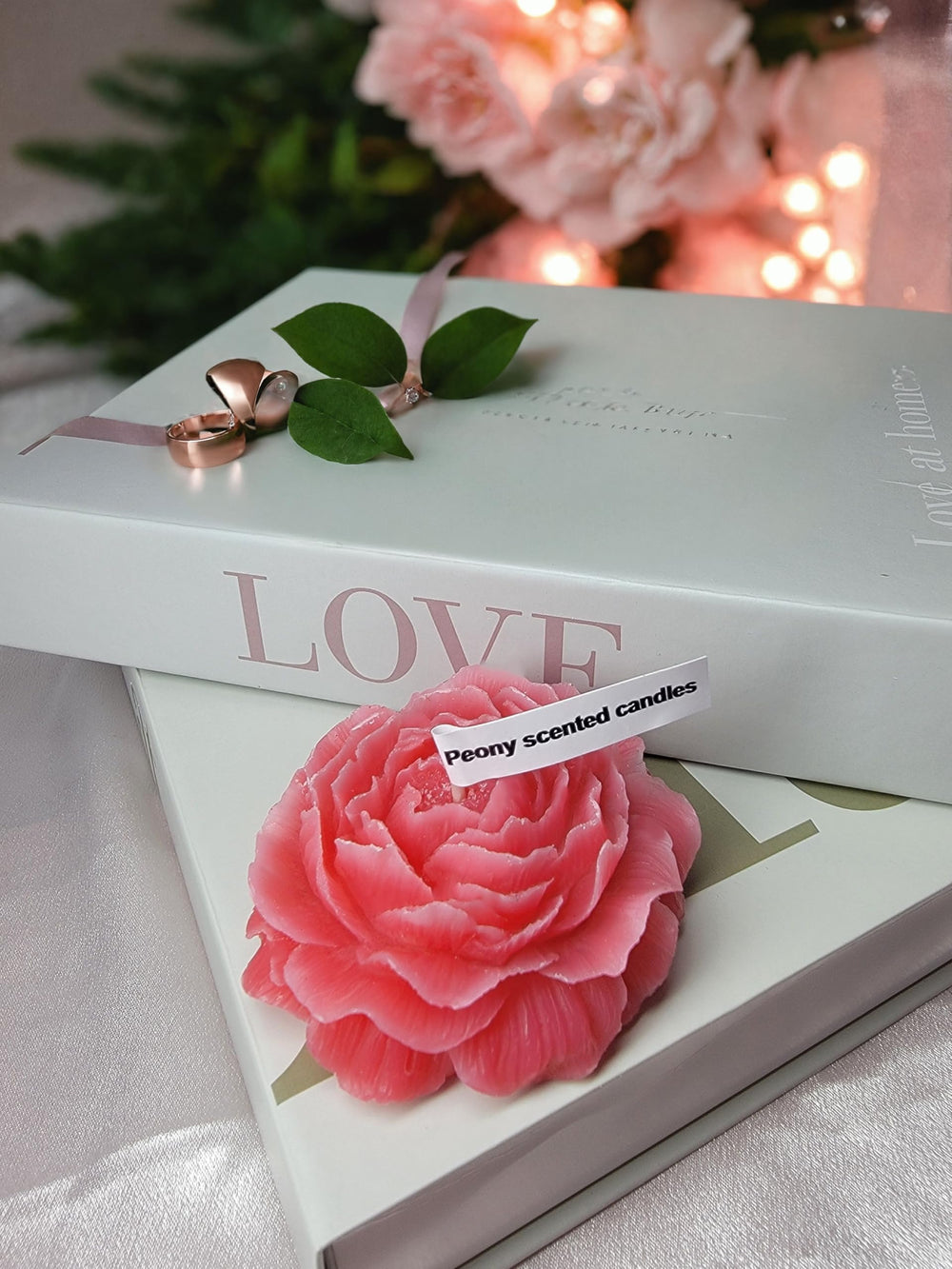 Generic peony candle fragrance collection offering mood-enhancing options