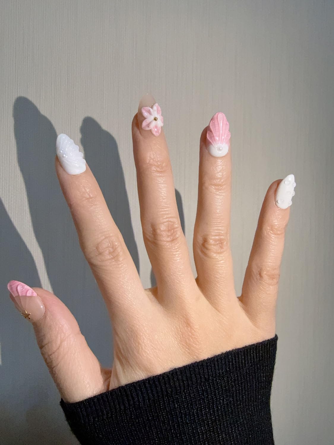 Generic Short almond press-on nails provide quick, mess-free DIY manicure